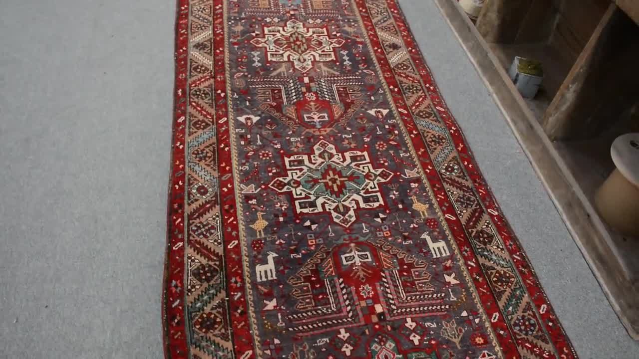 Turkish Rug / Vintage Rug / Oushak Runner / Rugs / Etsy Rug / shops Antique Rug / 3.6x6.1 Ft / Organic Rug / Handmade Rug / Wool Rug